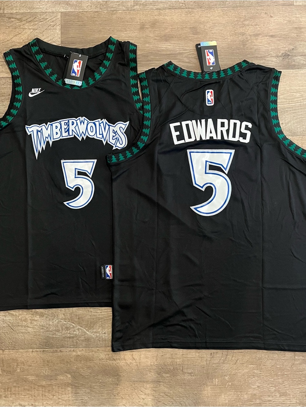 Nike Black Minnesota Timberwolves Anthony Edwards #5 Jersey